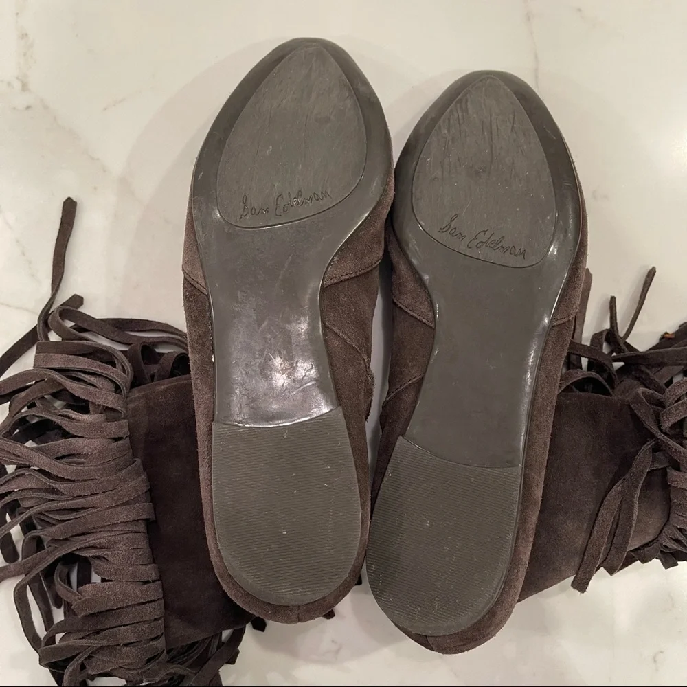 Sam Edelman brown fringe booties - Picture 4 of 16
